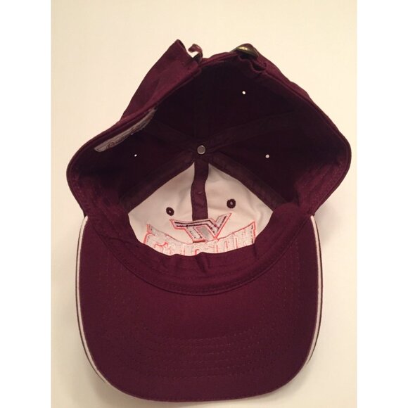 Virginia Tech Hokies Maroon & White Cap Hat Strap-back VT Captivating Headwear - Picture 15 of 16